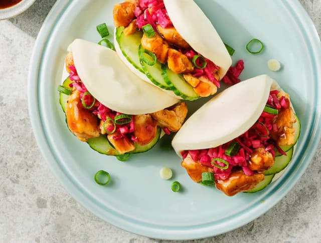 Snelle bao buns met hoisinkip