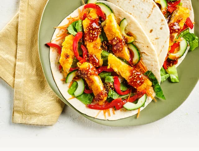 Wrap met crispy chicken & yakitorisaus